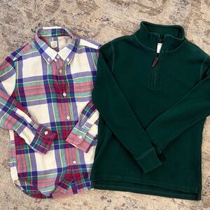 Christmas outfit! Button up shirt & half zip pullover